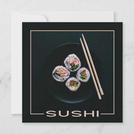 Aangepaste Sushi-uitnodigingen Kaart (Voorkant)
