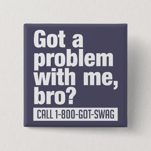 Aangepaste SWAG-knop Vierkante Button 5,1 Cm (Voorkant)