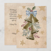 Aangepaste swag met Jingle Bells Kerstgroet Feestdagenkaart (Voorkant / Achterkant)