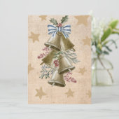 Aangepaste swag met Jingle Bells Kerstgroet Feestdagenkaart (Staand voorkant)