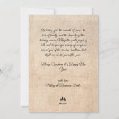 Aangepaste swag met Jingle Bells Kerstgroet Feestdagenkaart (Achterkant)