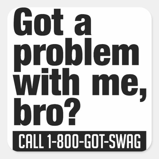 Aangepaste SWAG-stickers Vierkante Sticker (Voorkant)