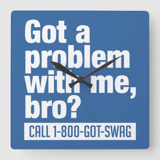 Aangepaste SWAG-wandklok Vierkante Klok (Voorkant)