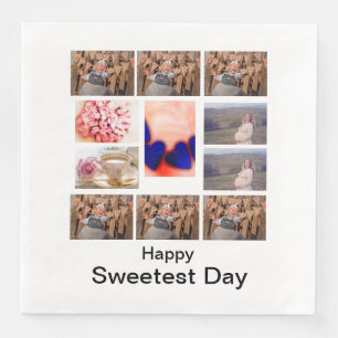 Aangepaste Sweetest Day 11 Foto Collage Servet