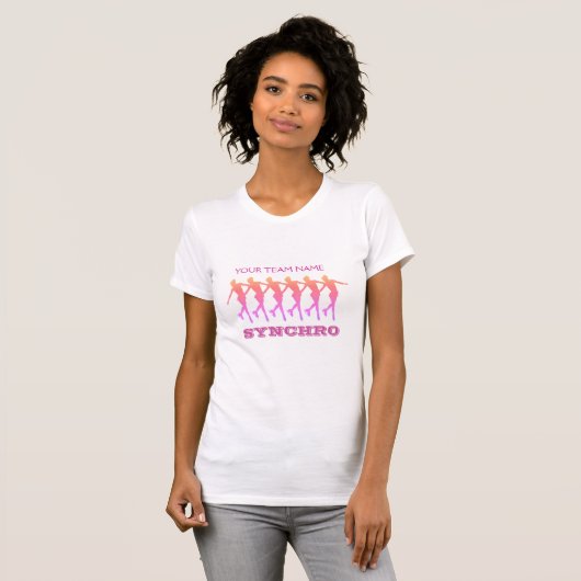 Aangepaste SYNCHRO-afbeelding met tekenTSHIRT T-shirt (Voorkant volledig)