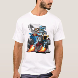 Aangepaste T-bucket Roadster Hotrod Cartoon T-shirt