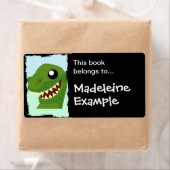 Aangepaste T-Rex Booktag Etiket (Insitu)