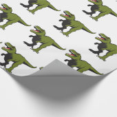 Aangepaste T-Rex-objecten Cadeaupapier (Hoek)
