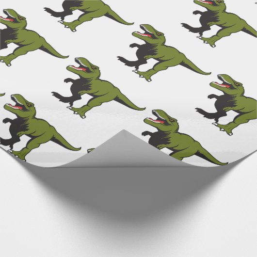 Aangepaste T-Rex-objecten Cadeaupapier (Hoek)