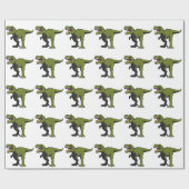 Aangepaste T-Rex-objecten Cadeaupapier (Vlak)