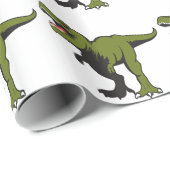 Aangepaste T-Rex-objecten Cadeaupapier (Rol Hoek)