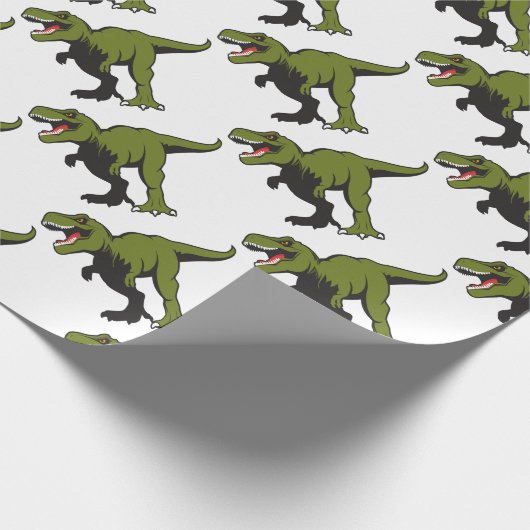 Aangepaste T-Rex-objecten Cadeaupapier (Hoek)