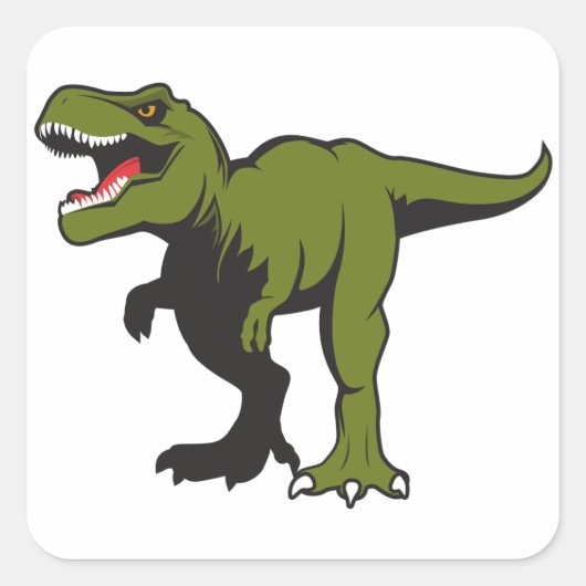 Aangepaste T-Rex-objecten Vierkante Sticker (Voorkant)