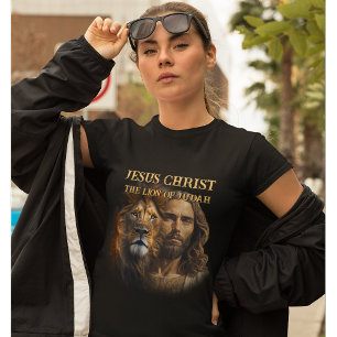 Aangepaste T-shirt Jezus Christus De Leeuw van Jud