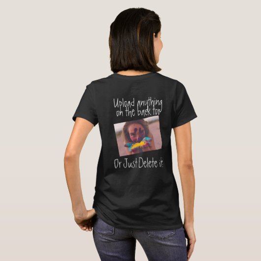 Aangepaste T-shirt met Afbeelding en tekst (Achterkant volledig)