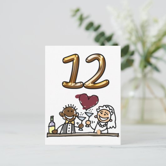 Aangepaste tabel nummer 12 Briefkaarten (Staand voorkant)