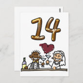 Aangepaste tabel nummer 14 Briefkaarten (Voorkant / Achterkant)