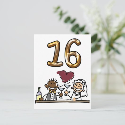 Aangepaste tabel nummer 16 Briefkaarten (Staand voorkant)