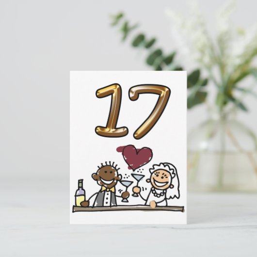 Aangepaste tabel nummer 17 Briefkaarten (Staand voorkant)