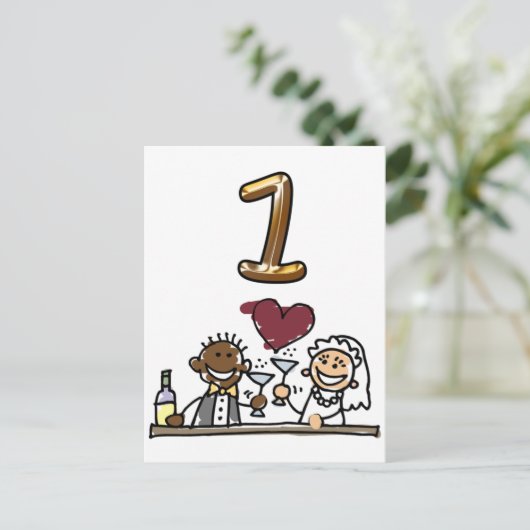 Aangepaste tabel nummer 1 Briefkaarten (Staand voorkant)