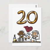 Aangepaste tabel nummer 20 Briefkaarten (Voorkant / Achterkant)