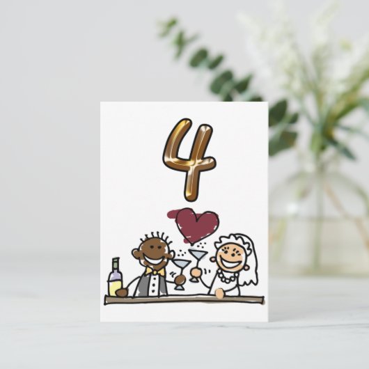 Aangepaste tabel nummer 4 Briefkaarten (Staand voorkant)