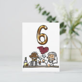 Aangepaste tabel nummer 6 Briefkaarten (Staand voorkant)