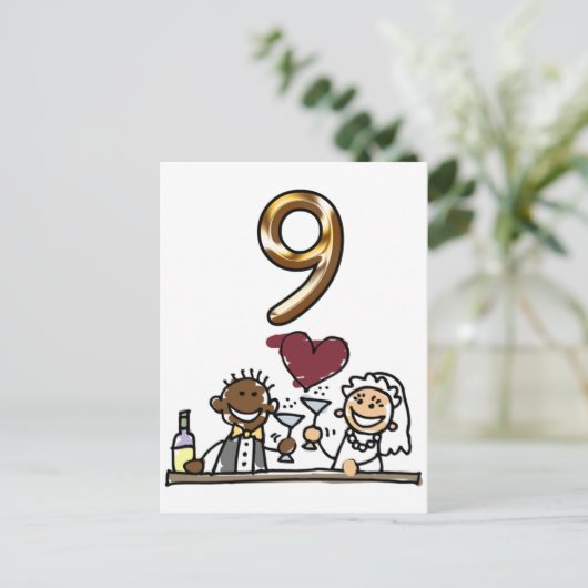 Aangepaste tabel nummer 9 Briefkaarten (Staand voorkant)