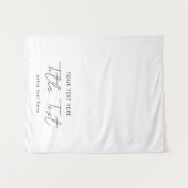 Aangepaste Tabelrunner Banner Moderne scripttekst Wandkleed (Voorkant (horizontaal))