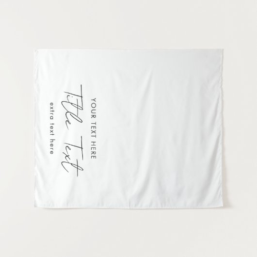 Aangepaste Tabelrunner Banner Moderne scripttekst Wandkleed (Voorkant (horizontaal))