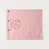 Aangepaste Table Runner Banner Roze Social Media P Wandkleed (Voorkant (horizontaal))