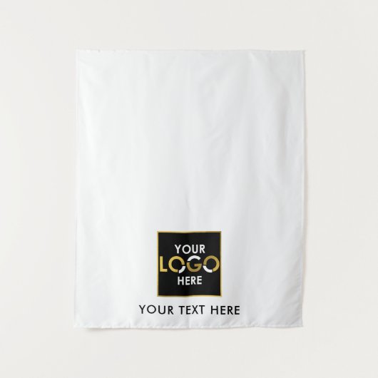 Aangepaste Table Runner Banner Zakelijke Logo even Wandkleed (Voorkant)