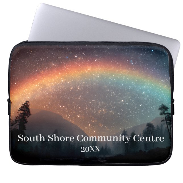 Aangepaste tablet Sleeve – Rainbow Starry Sky Desi (Voorkant)