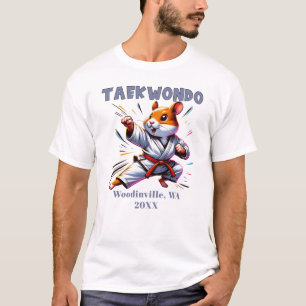 Aangepaste Taekwondo Practitioner Locatie Datum Na T-shirt