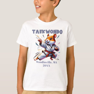 Aangepaste Taekwondo Practitioner Locatie Datum Na T-shirt