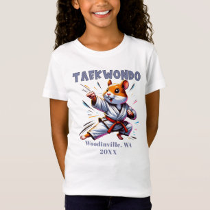 Aangepaste Taekwondo Practitioner Locatie Datum Na T-shirt