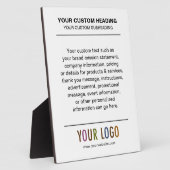 Aangepaste Tafel Top Sign Easel voor Bedrijven met Fotoplaat (Zijkant)