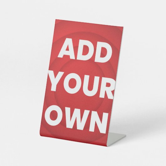 Aangepaste tafelblad en trouwborden | elegant reclamebord met voetstuk (Voorkant)