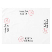 Aangepaste tafelkleed met uw Logo en tekst (Voorkant (Horizontaal))