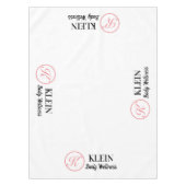 Aangepaste tafelkleed met uw Logo en tekst (Voorkant)