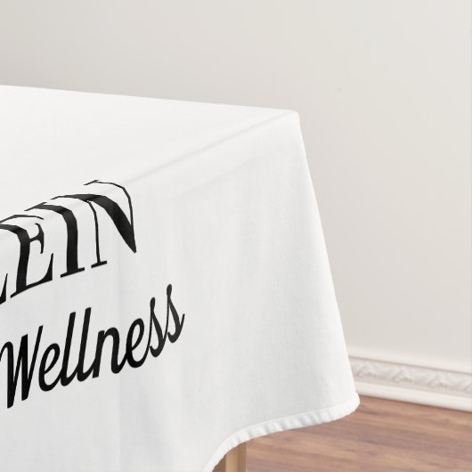 Aangepaste tafelkleed met uw Logo en tekst (Voorbeeld)