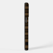 Aangepaste Tan Brown Zwart geruit patroon iPhone Hoesje (Rechterkant)