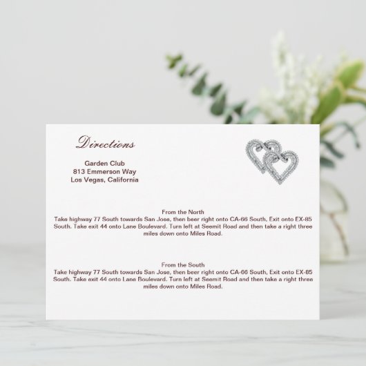 Aangepaste tangerine hartrichting Kaart (Staand voorkant)