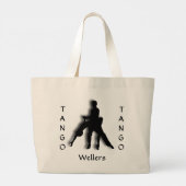 Aangepaste Tango Dip Silhouette Canvas tas (Achterkant)