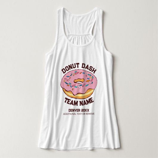Aangepaste Tanktop Donut Dash Team (Design voorkant)