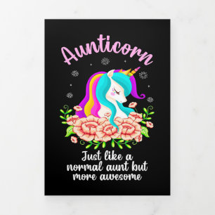 Aangepaste tante   Auntie Moederdag Gift Drieluik Aankondiging