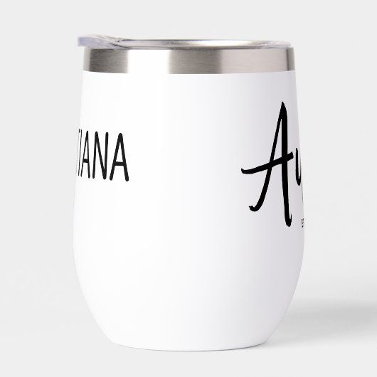 Aangepaste tante Est. Moderne penseelscripttypogra (Rechts)