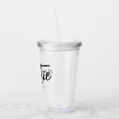 Aangepaste tante Est. Moderne penseelscripttypogra Acryl Drinkbeker (Links)