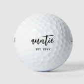 Aangepaste tante Est. Moderne penseelscripttypogra Golfballen (Voorkant)