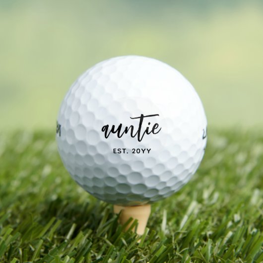 Aangepaste tante Est. Moderne penseelscripttypogra Golfballen (Insitu Shirt)